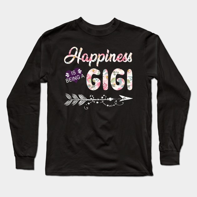 Happiness Is Being A Gigi Long Sleeve T-Shirt by Damsin